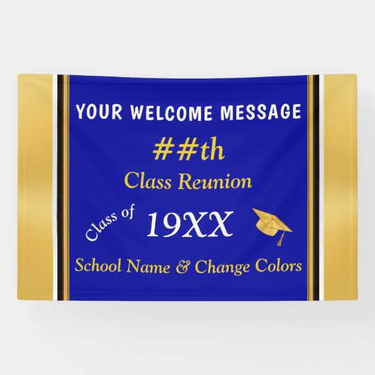 クラス懇親会バナー任意の年と色、製品 横断幕 (横)