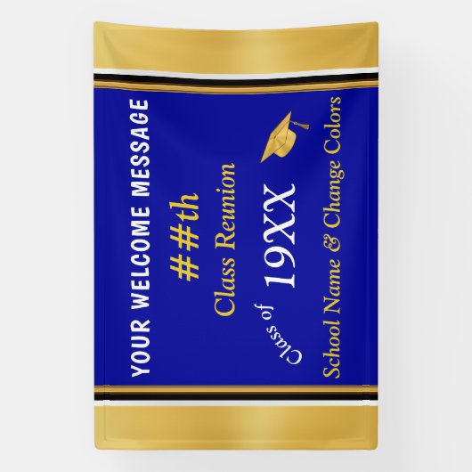 クラス懇親会バナー任意の年と色、製品 横断幕 (縦)