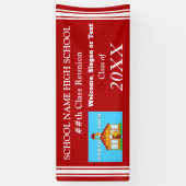 クラス懇親会バナー、写真、文字、色 横断幕 (縦)