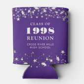 クラス懇親会パープルシルバースターズパーソナライズされた 缶クーラー (裏面)