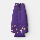 クラス懇親会パープル金ゴールドスターパーソナライズされた ボトルクーラー (裏面)