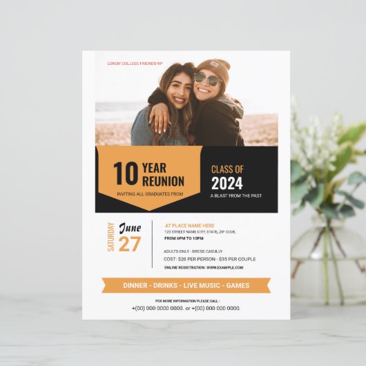 クラス懇親会フライヤーテンプレート (スタンド正面)