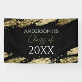 クラス懇親会ブラックと金ゴールド 横断幕 (横)