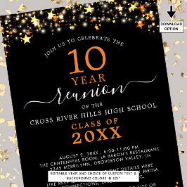 クラス懇親会ブラックオレンジスターズ任意の年 招待状