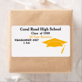 クラス懇親会ブラックオレンジ紙名タグ ラベル (インサイチュ)