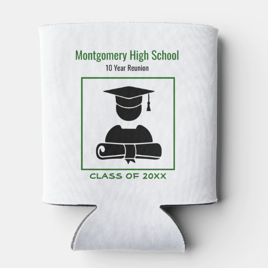 クラス懇親会ブラックグリーンカスタムMEMENTO 缶クーラー (裏面)