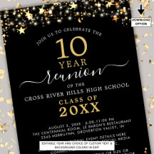 クラス懇親会ブラック金ゴールドスターライトナイズ