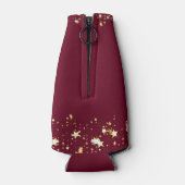 クラス懇親会ブルゴーニュ金ゴールドスターズパーソナライズされた ボトルクーラー (裏面)