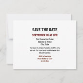 クラス懇親会ブルーと金ゴールド 案内状 (裏面)