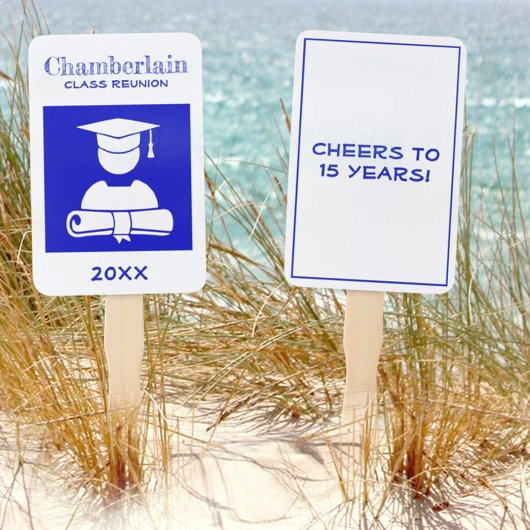 クラス懇親会ブルーホワイトカスタム ハンドファン