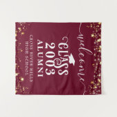 クラス懇親会マルーン歓迎クラス年同窓生 タペストリー (正面(横))