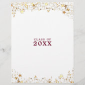 クラス懇親会マルーン金ゴールドスターズライトズ招待状 チラシ (裏面)