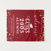 クラス懇親会レッドウェルカムクラスの卒業生 タペストリー (正面(横))