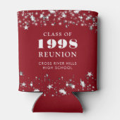 クラス懇親会レッドシルバースターズパーソナライズされた 缶クーラー (裏面)