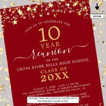 クラス懇親会レッド金ゴールドスターズ任意の年