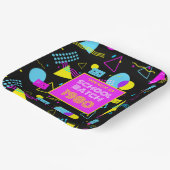 クラス懇親会レトロスクール80のスタイル ペーパープレート (傾斜あり)