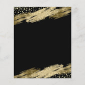 クラス懇親会予算金ゴールドブラック招待状 (裏面)