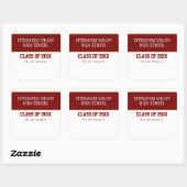 クラス懇親会名のシール スクエアシール (シート)