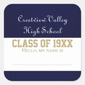 クラス懇親会名タグシール！ スクエアシール (正面)