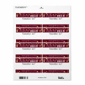 クラス懇親会名タグマルーン金ゴールド星 ラベル (フルシート)