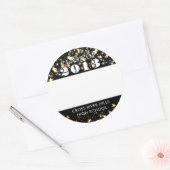 クラス懇親会名タグ金ゴールド星カスタム色 ラウンドシール (封筒)