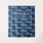 クラス懇親会年ブルー背景フォトプロップ タペストリー (正面)