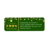 クラス懇親会年緑の金ゴールド星 ラベル (正面)