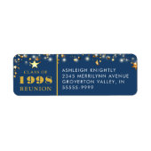 クラス懇親会年青金ゴールド星 ラベル (正面)