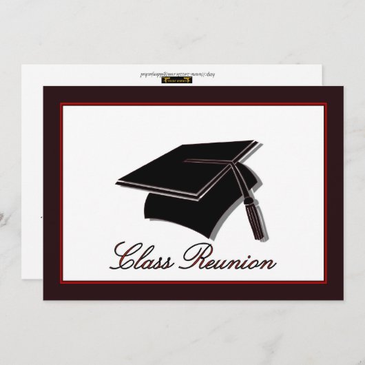 クラス懇親会懇親会高校教育 招待状 (正面/裏面)