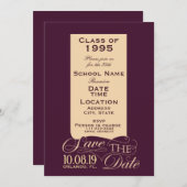 クラス懇親会招待デザイン 招待状 (正面/裏面)