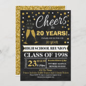 クラス懇親会招待状フェイク- chalkboard 招待状 (正面/裏面)