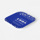 クラス懇親会王室のブルーシルバースターズパーソナライズされた ペーパープレート (傾斜あり)