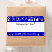 クラス懇親会王室のブルー金ゴールド星名タグ ラベル (インサイチュ)