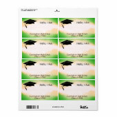 クラス懇親会緑水色名タグ ラベル (フルシート)