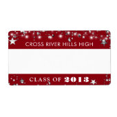 クラス懇親会赤星名タグ ラベル (正面)