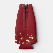 クラス懇親会赤金ゴールド星パーソナライズされた ボトルクーラー (裏面)