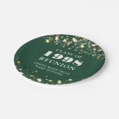 クラス懇親会金ゴールドスターズグリーンパーソナライズされた ペーパープレート (アングル)