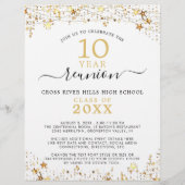 クラス懇親会金ゴールドスターライトズ招待状 チラシ (正面)