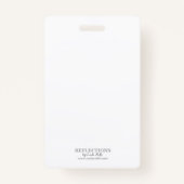 クラス懇親会青と白の写真IDバッジ バッジ (裏面)