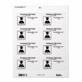 クラス懇親会/卒業ブラックラベル名タグ ラベル (フルシート)