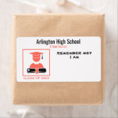 クラス懇親会/卒業式ブラックコーラルネームタグ ラベル (インサイチュ)