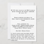 クラス懇親会 招待状 (裏面)