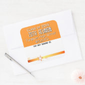 クラス懇親会ORANGE名タグステッカー スクエアシール (封筒)