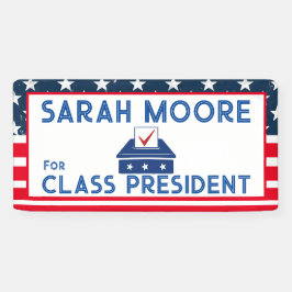 クラス投票» Blue and Red Election School 横断幕