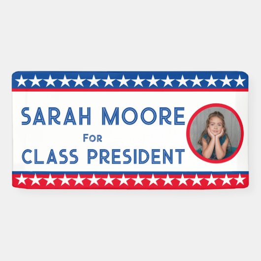 クラス投票» Blue and Red PHOTO選挙校 横断幕 (横)