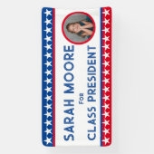 クラス投票» Blue and Red PHOTO選挙校 横断幕 (縦)