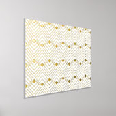 クラス抽象芸術アールデコの正方形パターン金ゴールド 箔ポスター (レイダウン)