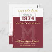 クラス救懇親会 – 日付の発表(カスタム) ポストカード (正面/裏面)