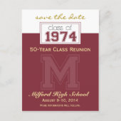 クラス救懇親会 – 日付の発表(カスタム) ポストカード (正面)