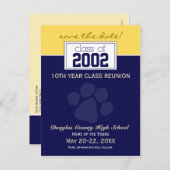 クラス救懇親会 – 最新のお知らせ(青) 案内ポストカード (正面/裏面)